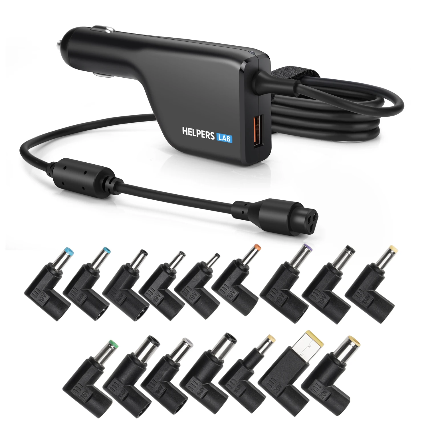 Universal Carregador de Carro Portátil com 18w Qc3.0 dc Adaptador Fonte de Alimentação 16v 18.5v 19v 19.5v 20v para hp Dell Ibm Lenovo Sony Thinkpad Samsung Asus Acer 90w