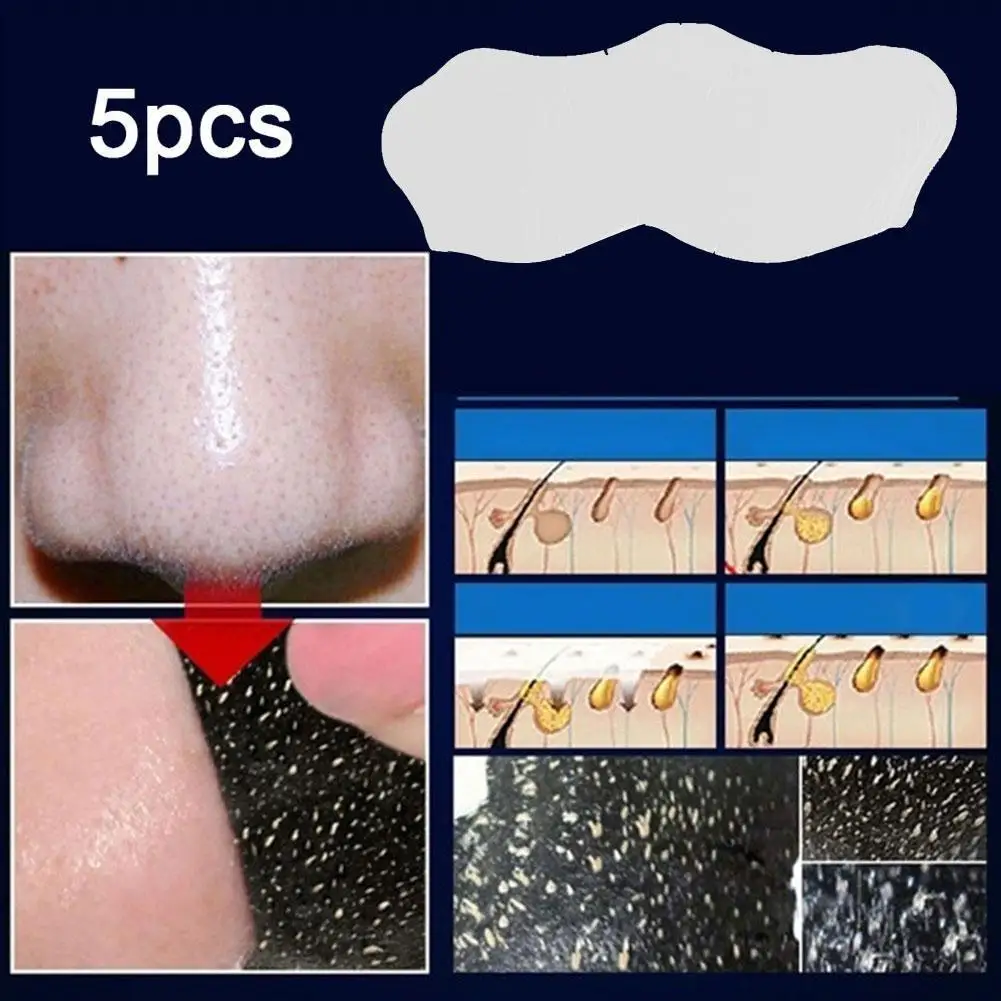 5pcs/lot Blackhead Remover Nasal Patch Deep Cleaning Skin Care Shrink Pores Acne Treatment Nose Mask Black Dot Pores Clean Strip