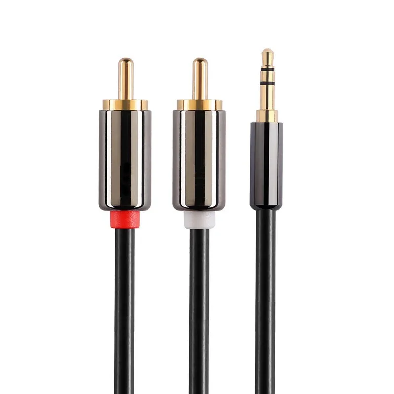 Felkin RCA Cable 2RCA to 3.5mm Audio Cable RCA 3.5mm Jack RCA Car Aux Cable Male to Male for MP3 Speaker Headphone Amplifier DVD