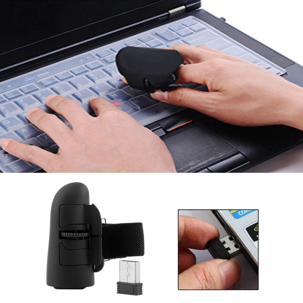 Mini finger ring mouse 2.4GHz USB Optical Wireless Finger Mouse for Laptop Desktop Gaming Mouse phones/tablets