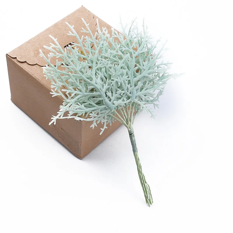 10 stücke Mehrfarbige Weihnachtsbaum Dekorative Blumen Kränze Hochzeit Basis für Wohnkultur Diy Geschenke Box Künstliche Pflanzen Großhandel