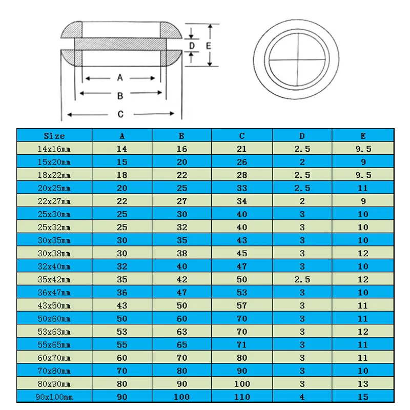 2/4/8 pces inodoro dupla face proteger borracha grommets junta de borracha para proteger a placa de fio Hole16-100mm