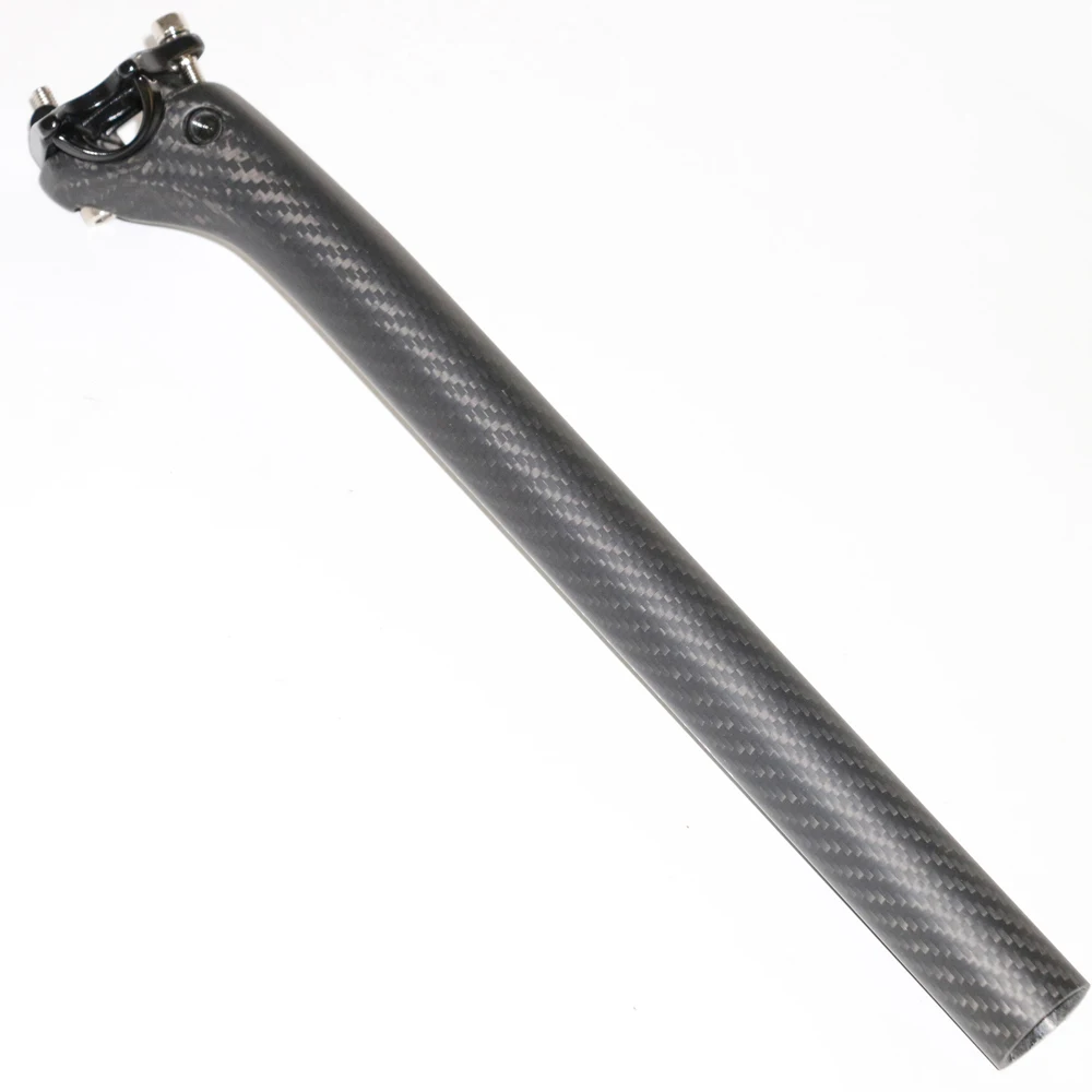 AliExpress NONE Mountain bike matt 3K full carbon fibre bicycle seatpost Road MTB light part 25.4/27.2/30.8/31.6*350mm 25mm offset