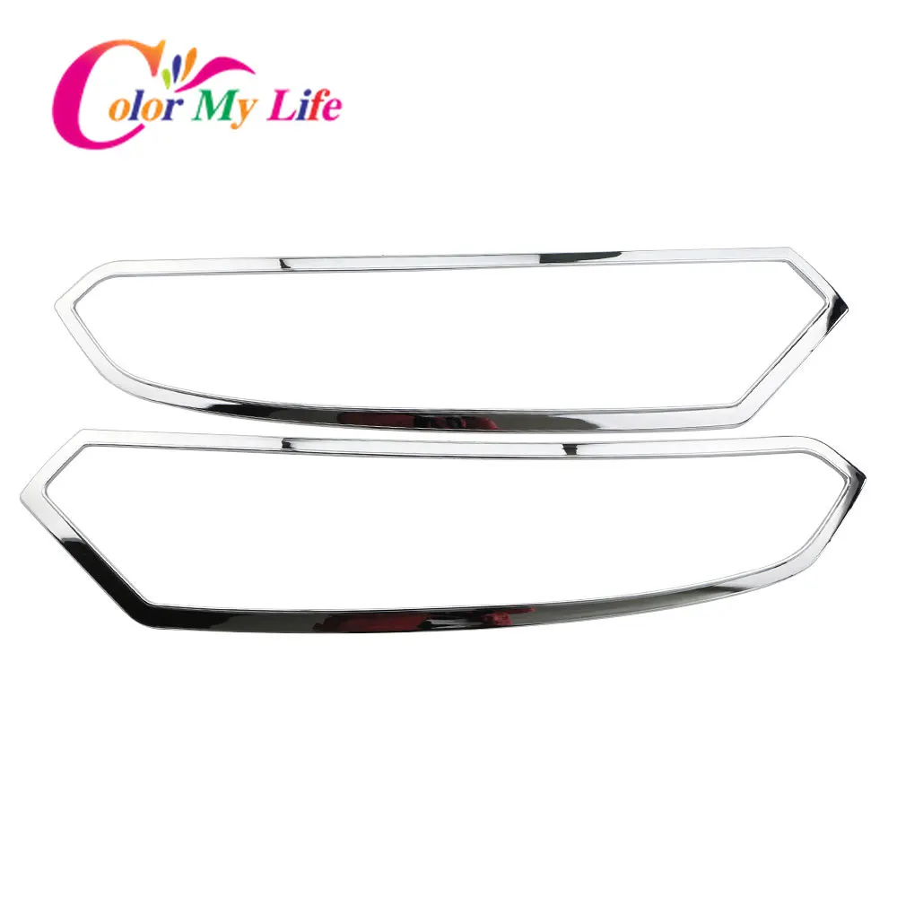 Color My Life Car Styling ABS Chrome Car Combination Headlamp Trim for Ford Ecosport 2013-2017 Front Headlight Lamp Cover