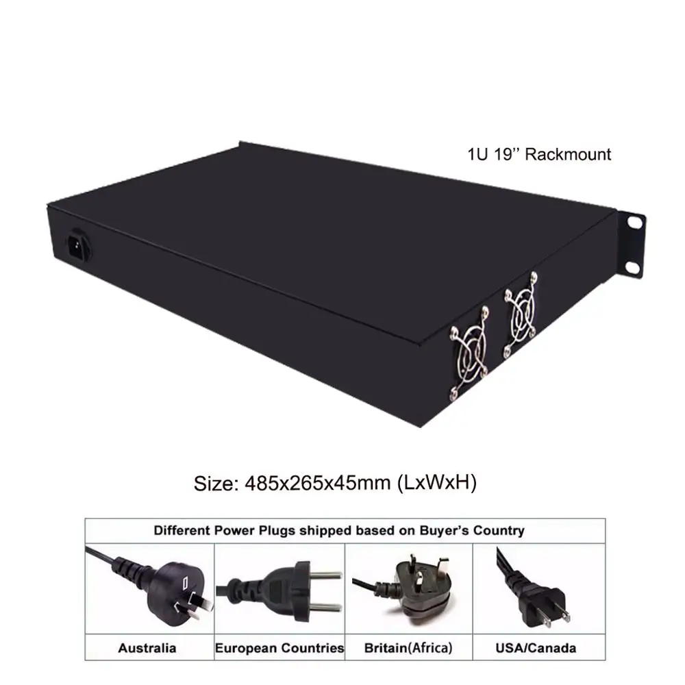 24 Port Gigabit PoE Switch with 2 Gigabit SFP Unmanaged 400W 802.3af for Network IP Cameras 19’’ Rackmount