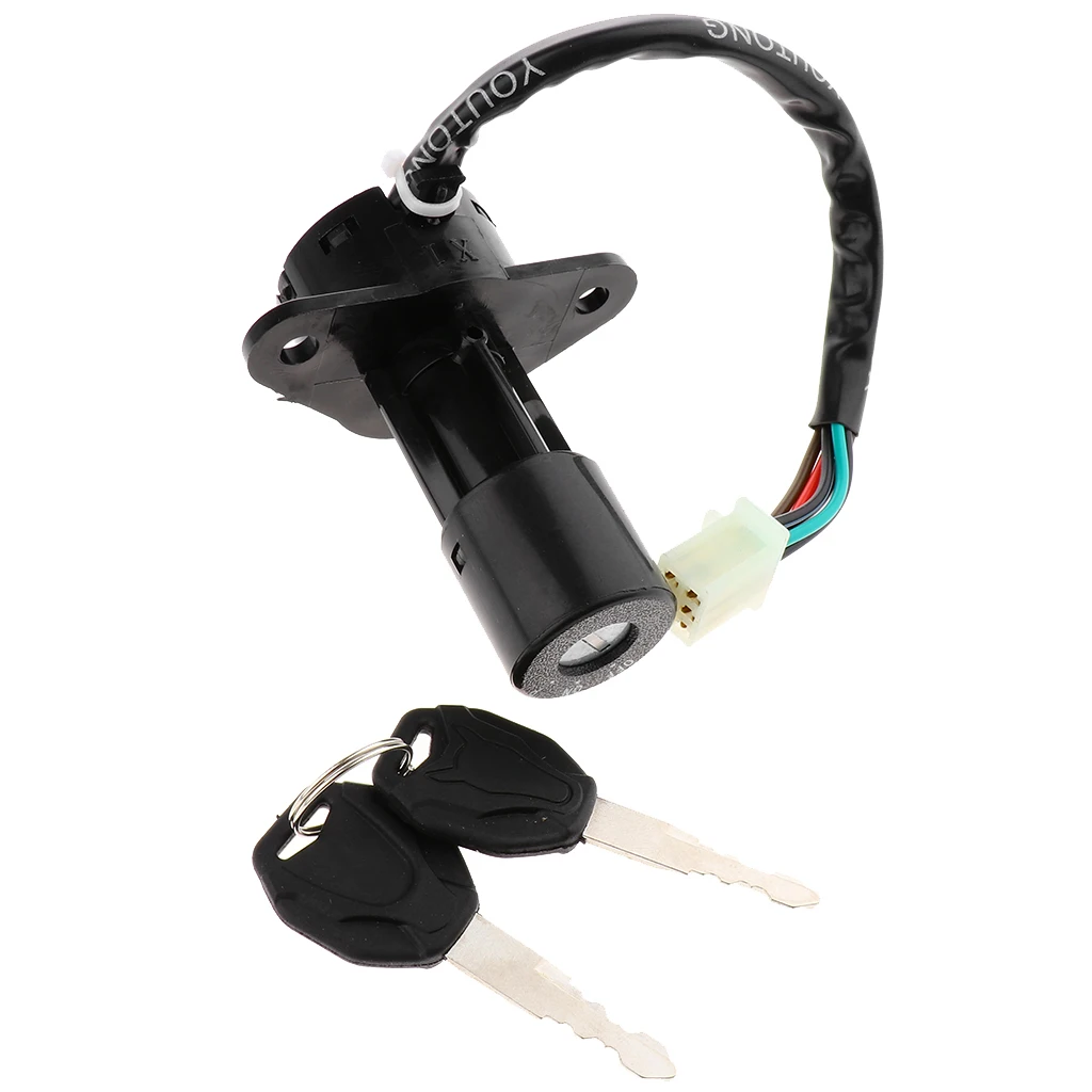 Motorcycle 4 or 6 Wire Ignition Switch Lock With Keys for Suzuki