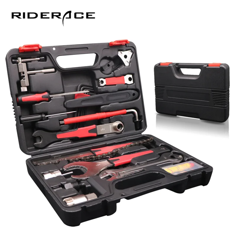 

Bicycle Toolbox Professional 18 in 1 Maintenance Service Spoke Wrench Tool Kit MTB Road Bike Multi-function Repair Tools Box Set