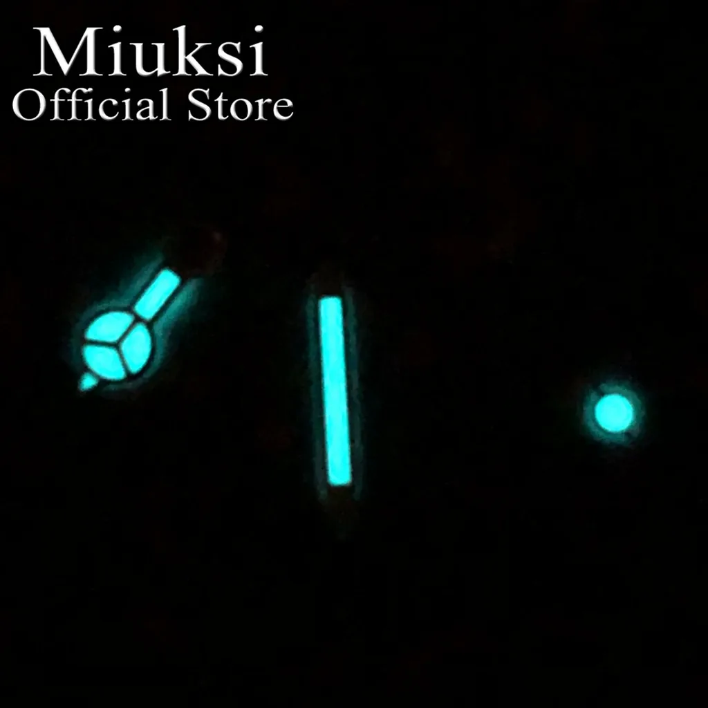 Miuksi silber uhr hände grün blau leuchtende hände fit NH35 NH36 ETA2824 2836 Miyota8205 8215 821A Mingzhu DG2813 3804 bewegung – Detail 5