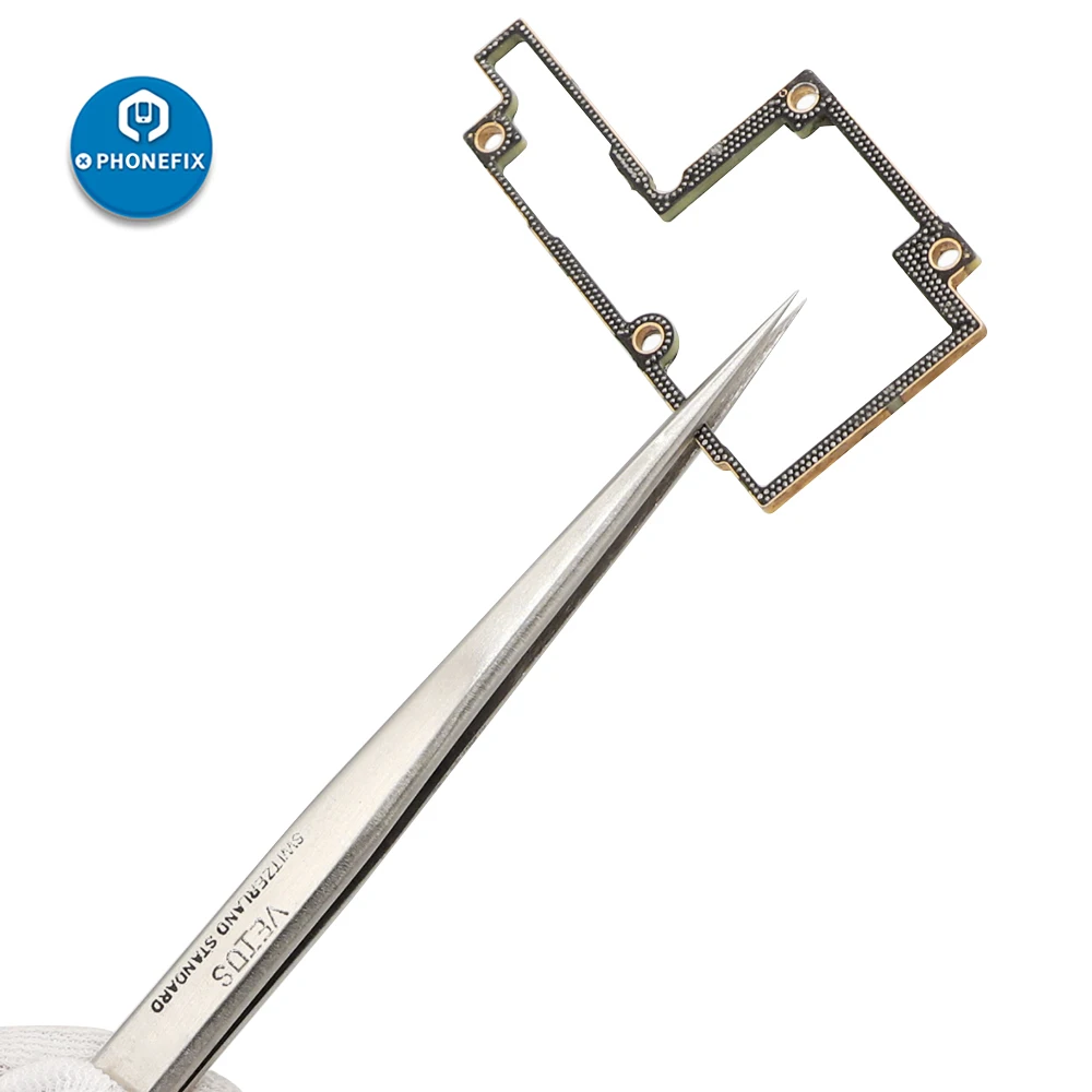 Präzision Anti-statische Pinzette ESD Anti-säure Edelstahl Wimpern Verlängerung Pinzette Für Elektronische Handy Reparatur Tools Kit