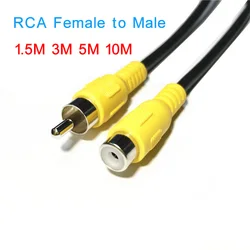 RCA 1m 3m 5m 1 Rca męski na 1 Rca żeński przedłużacz Audio wideo koncentryczny kabel do HDTV