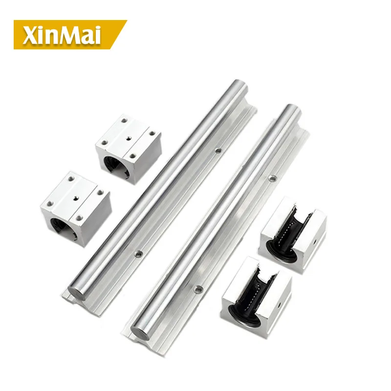 

2pcs SBR12 SBR16 SBR20 150-1100mm Linear Guide Rail and 4pcs SBR20UU 12UU 16UU Linear Bearing Blocks for CNC parts Linear Rail