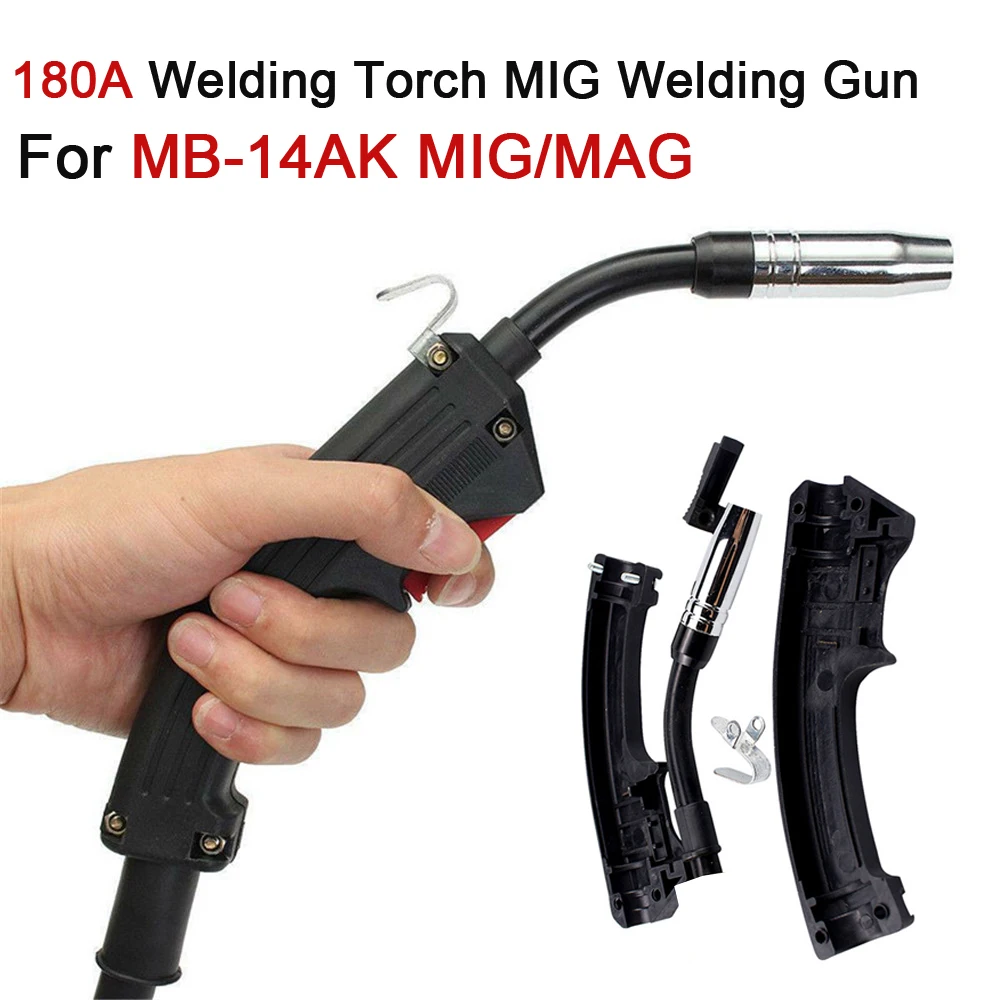 

MB-14AK MIG/MAG Welding Torch 180A Welding Torch MIG Welding Gun Air-cooled Euro Connector for Binzel 14AK Welding Torch