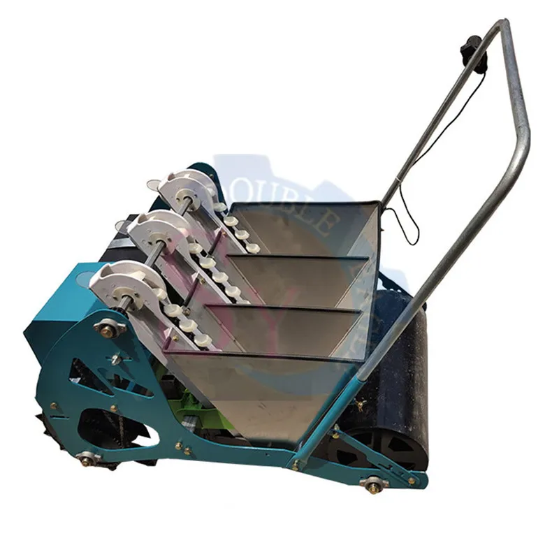 Electric 5 lines Gasoline garlic planter small garlic planting machine/agricultural garlic seeder and fertilizer equipment