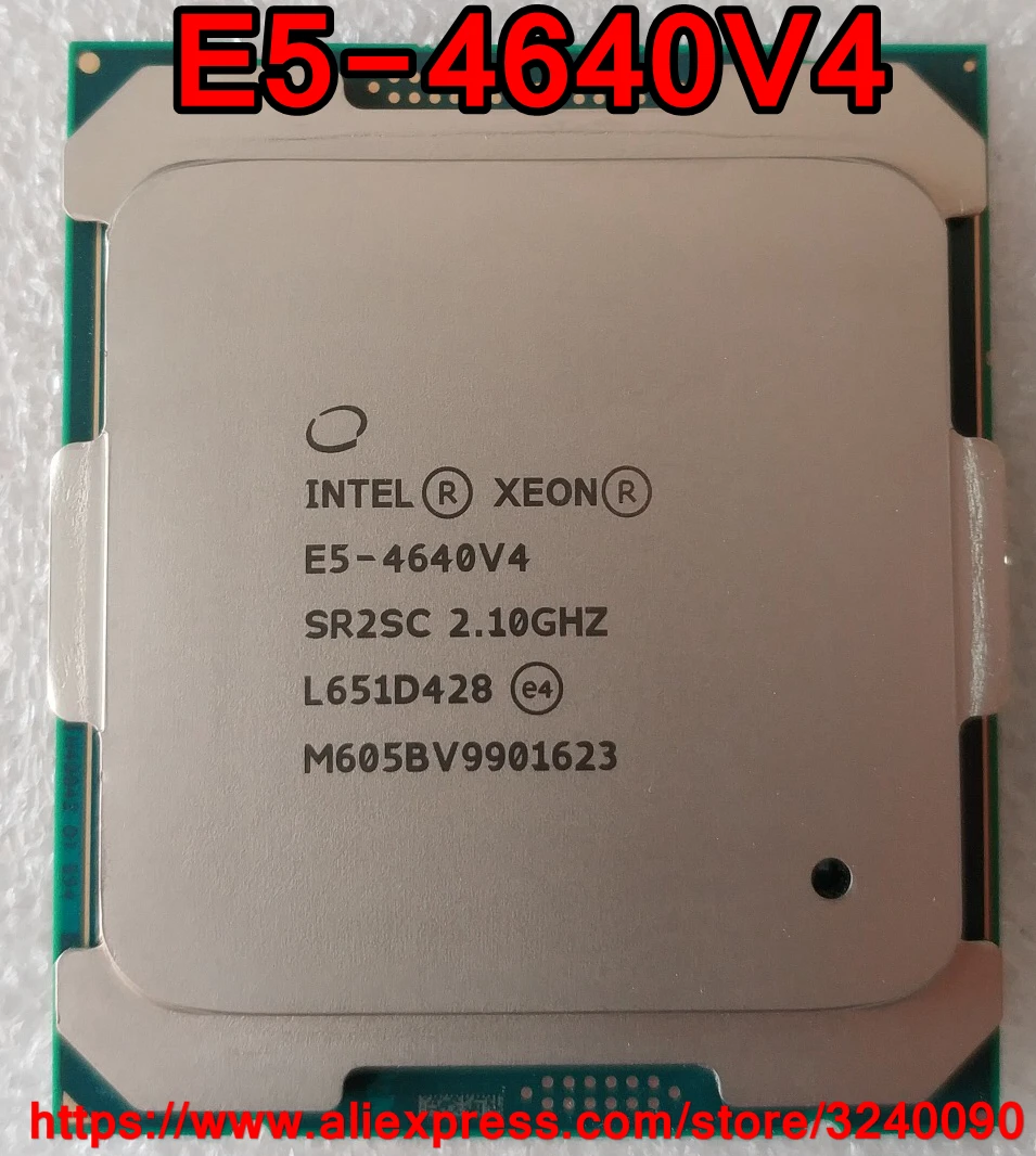 Intel Xeon CPU E5-4640V4 2.10GHz 12-Cores 30M LGA2011-3 E5-4640 v4 processor E5 4640v4 free shipping E5 4640 v4