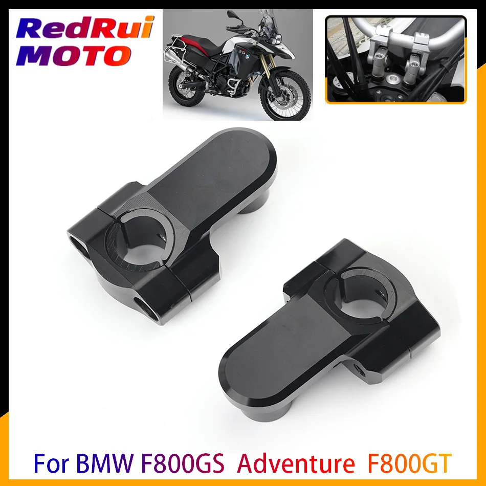 28mm Motorcycle CNC Aluminum Handlebars Fat Bar Mount Clamps Risers For BMW F800 GS & Adventure 2008-2018 F800GT 2013-2018 2017