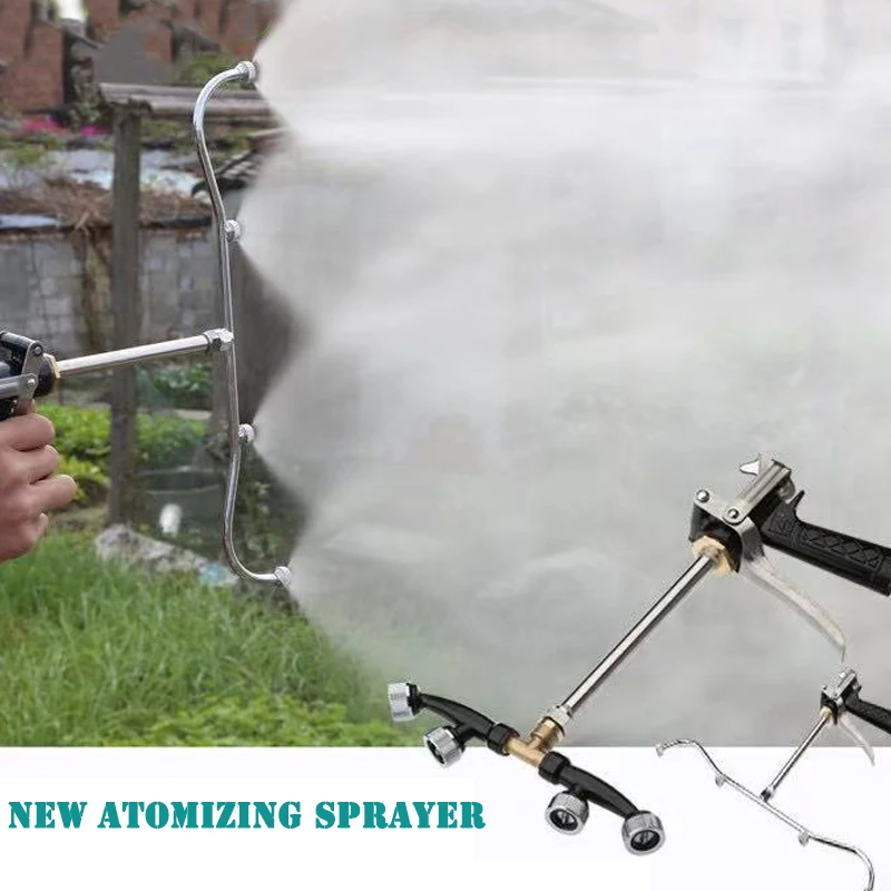 HEMAN Agriculture Sprayer Agricultural High Pressure Spray Gun Stainless Steel Spray Nozzle Garden Irrigation Atomizing Sprinkle