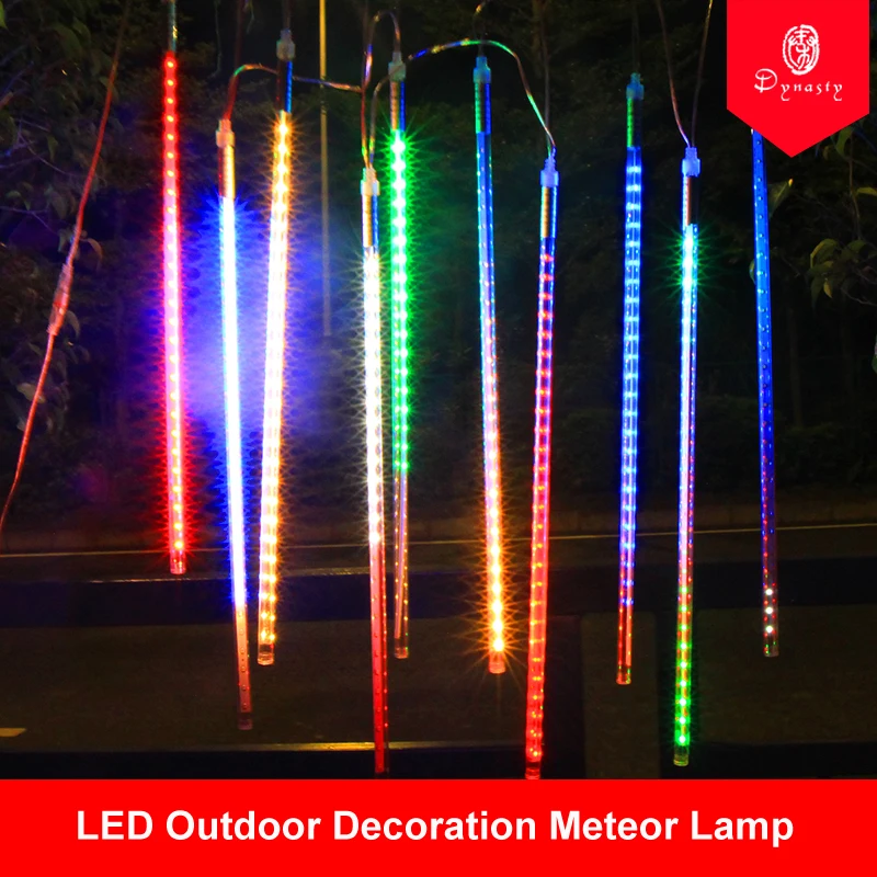 Meteor Lamp Outdoor Linear Tube LED 30/50/80CM Waterproof Tube Raining Effect For Christmas Holiday Festival Decoration Ornament