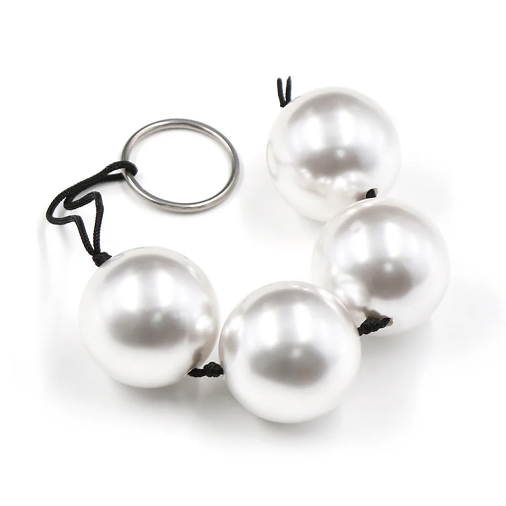 Super Large Pearl Anal Plugs Long Anal Beads Butt Plug Vaginal Balls Sex Toys For Women Men Handheld Anus Masturbator Expander