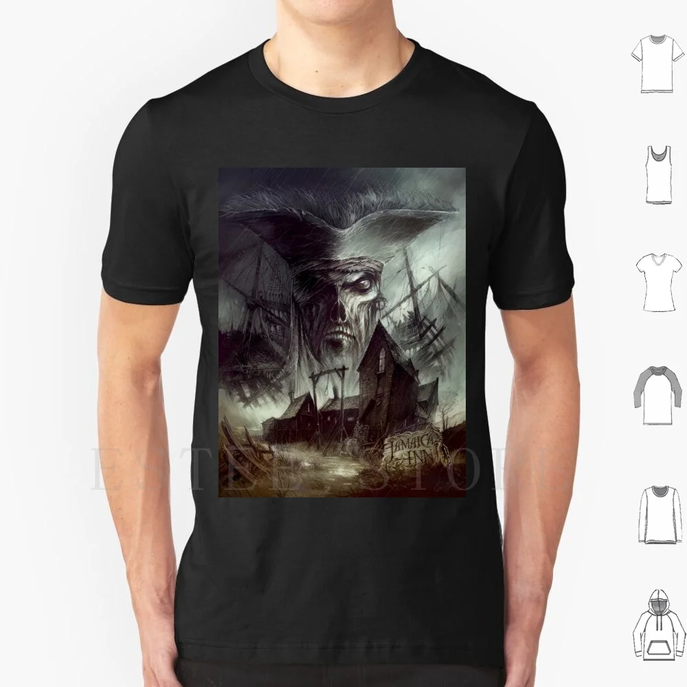 John Treageale ? Art By Élian Black'mor T Shirt Men Cotton 6xl Elian Blackmor Ghosts Pirates Jamaica Inn Wrecks Jolly Roger