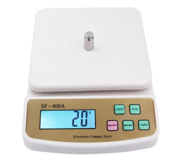 10pcs SF-400A 1/2/3/5/7/10kg Libra Digital Kitchen Scales Counting Weighing electronic balance scale SF-400A English button SN