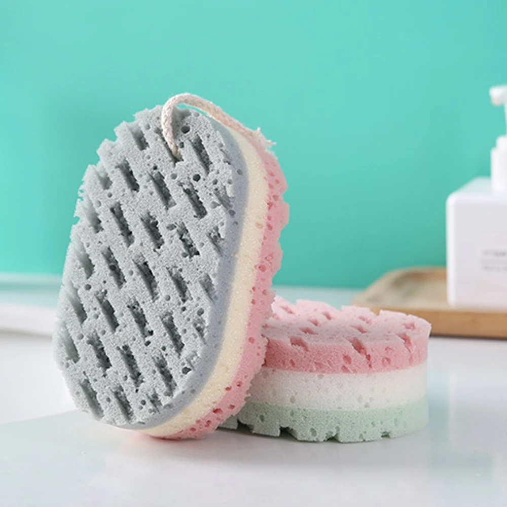 

Three-color Sponge Bath Ball Soft Shower Rub High Quality Quick Foaming Massage Brush For Whole Body Exfoliation Bath Accessorie