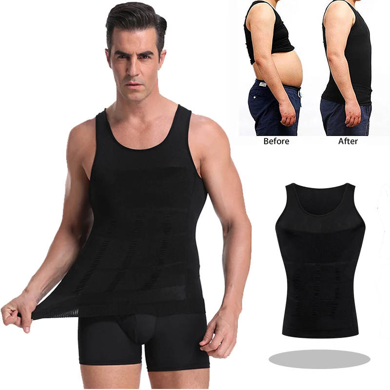 Men Slimming Body Shaper Undershirt Waist Cincher Corset Men Shaper Vest Workout Tank Tummy Belly Waist Slim Body Shapewear