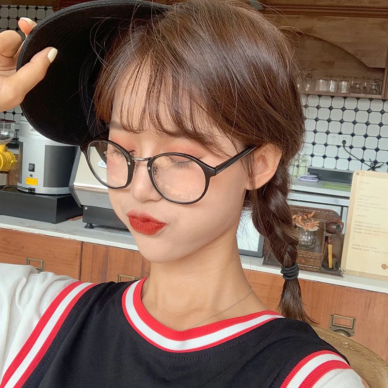 VWKTUUN Round Glasses Frame Clear Lens Eyeglasses Vintage Metal Myopia Glasses Frame Fake Glasses Student Optical Glasses Frames