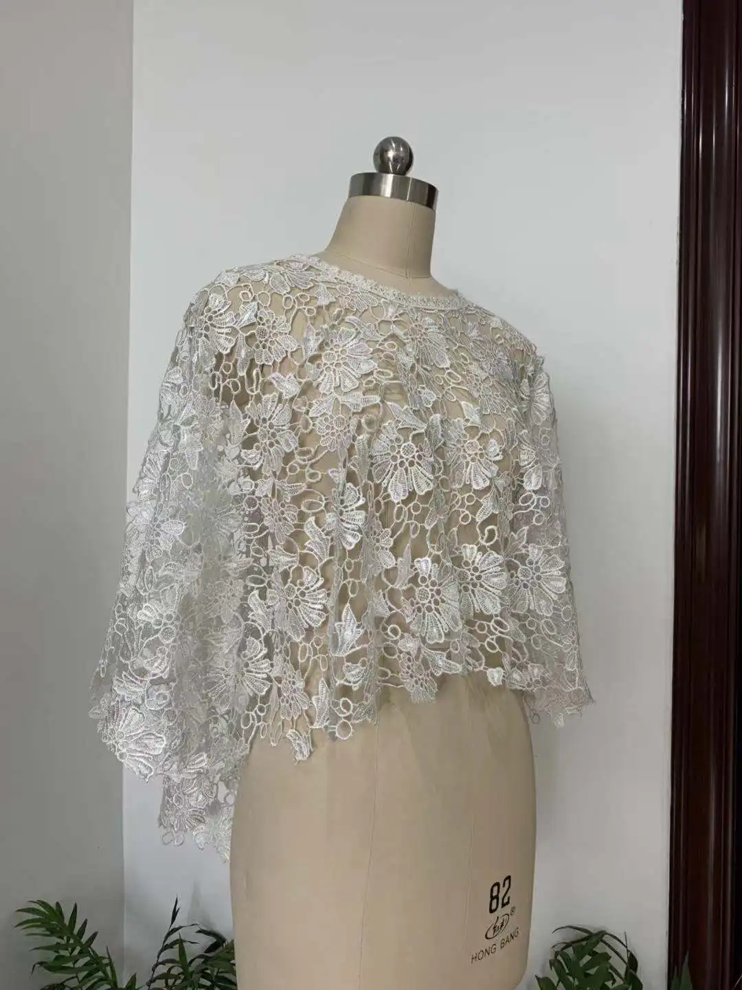 Water soluble lace shawl Wedding Party Cape Wraps Shrug coat Ball Bridesmaid Cloak