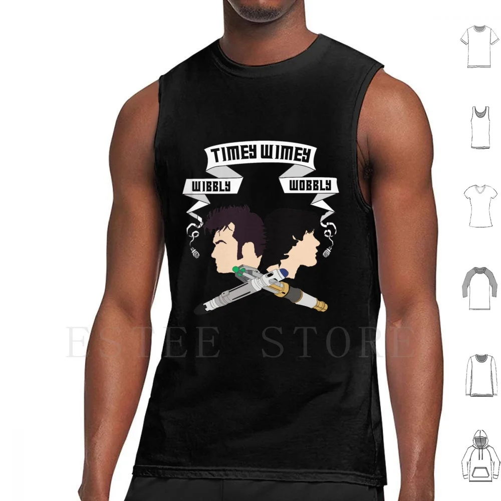 Timey Wimey Tank Tops Vest Sleeveless David Tennant Matt Smith 10 11 Who Wibbly Wobbly Time Lord Timey Wimey