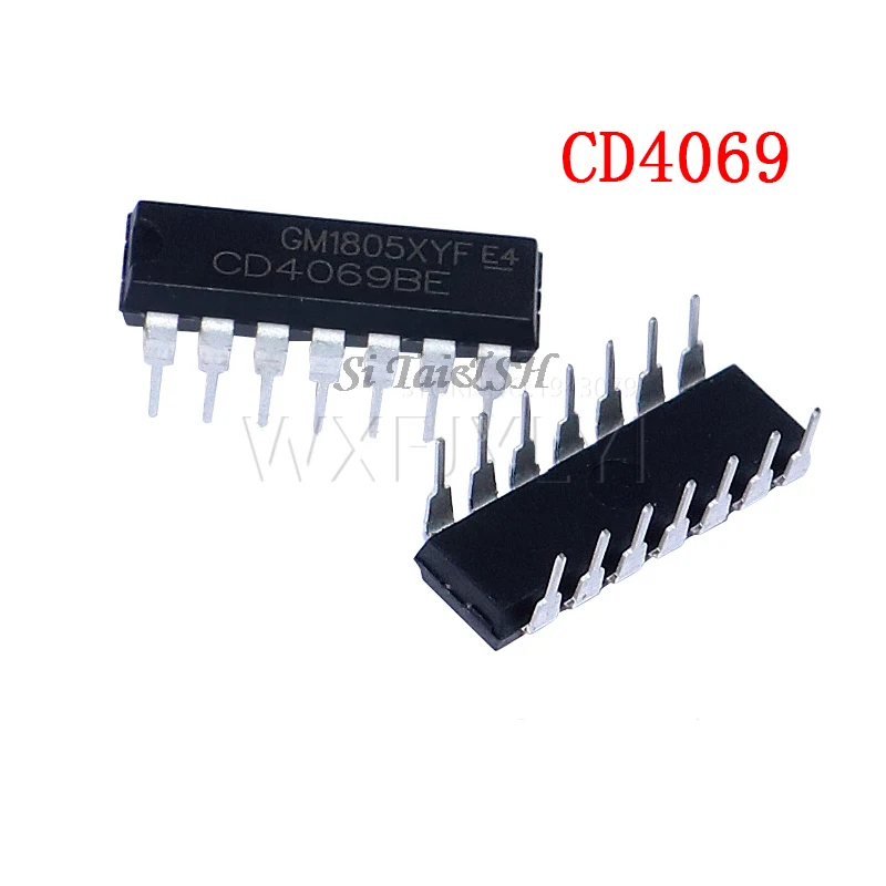 10PCS CD4069UBE DIP14 CD4069U DIP CD4069 DIP-14 CD4069BE new and original IC