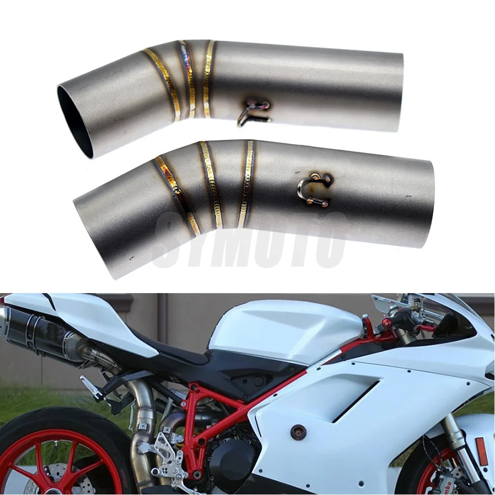 

Motorcycle Exhaust Muffler Middle Link Pipe For Ducati 1098 1098S 2007 2008 1198 1198S 2009-2011 848 2008 09 2010 1098R Slip-on