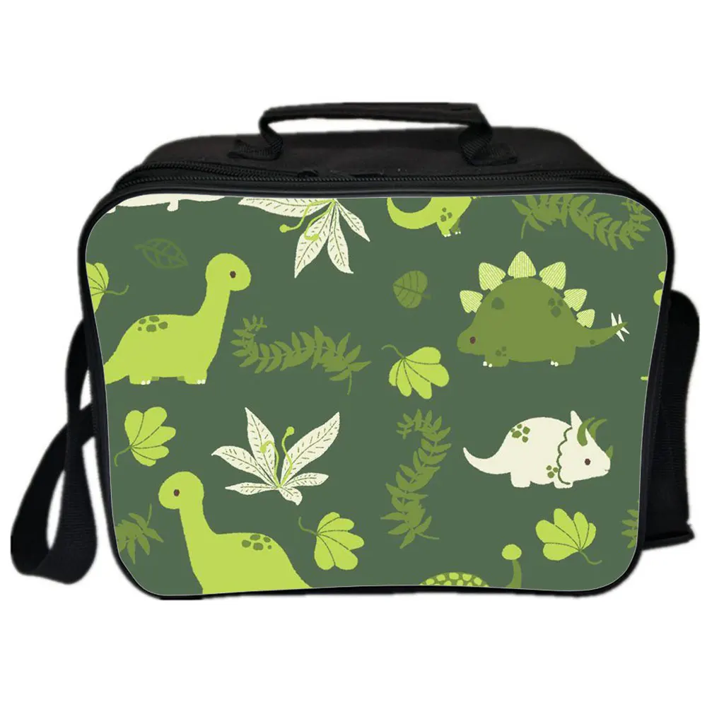 Mochila de dinosaurio para acampar, bolso de hombro de dibujos animados japoneses para Picnic, bolsos de lona con aislamiento portátil para mujer