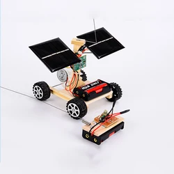 DIY Solar Car Wireless Remote Control Vehicle Model Children Kids Toy Gift Science Circuits Experiment Kids Assembly Toy