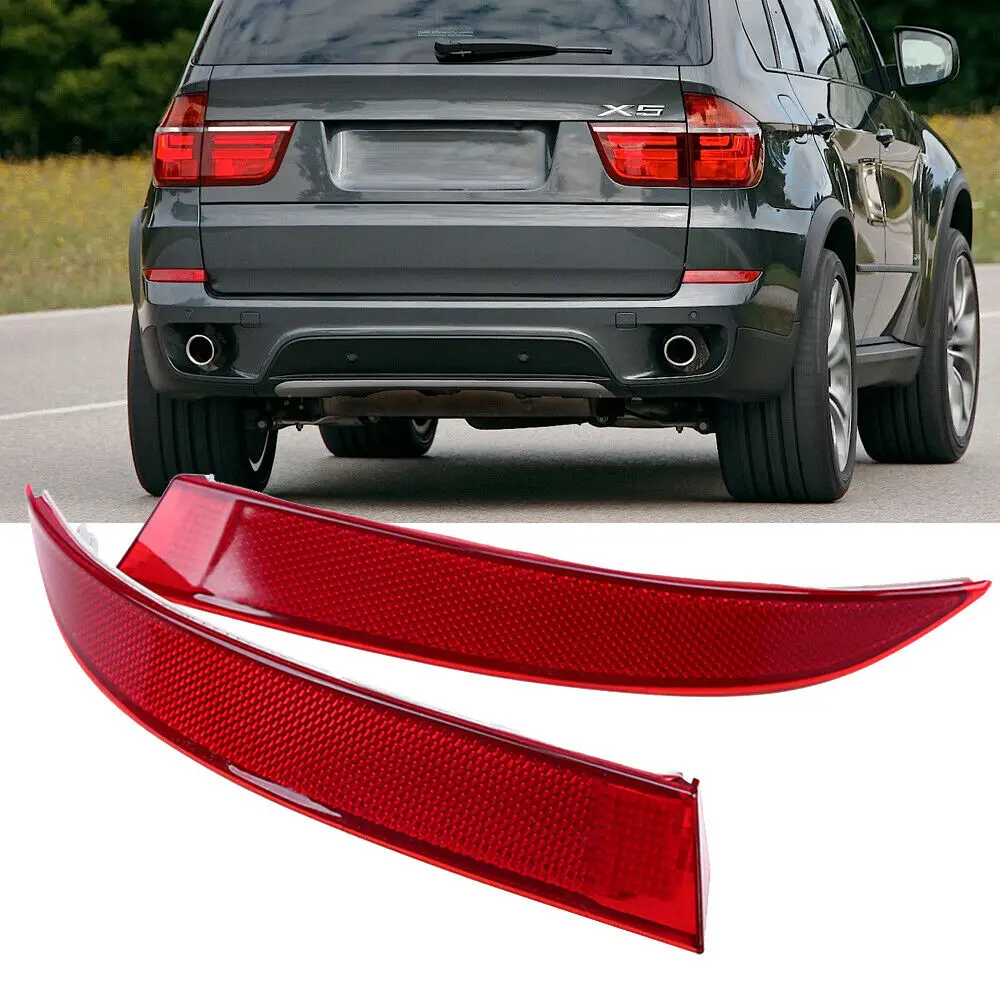 Right / Left Side For BMW X5 E70 LCI 2011 2012 2013 Rear Bumper Red Lens Reflector Tail Light Housing