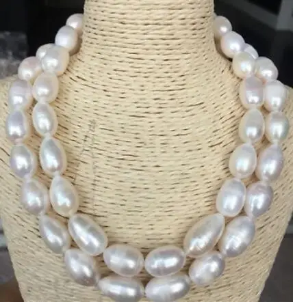 

elegant 9-10mm south sea baroque white pearl necklace 32inch 925s