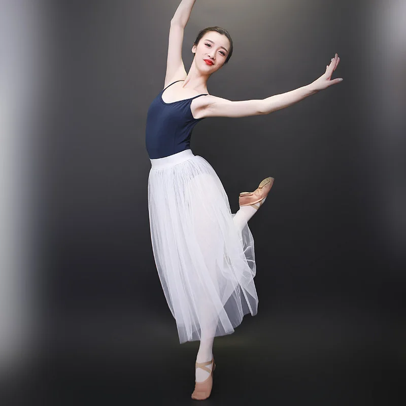 Váy Ballet Dài Ba Lê Tutu Trắng Ballerina Tutus Adulto Nữ Trữ Tình Voan Ba Lê Váy Cô Gái Ballerina Trang Phục 3 Lớp