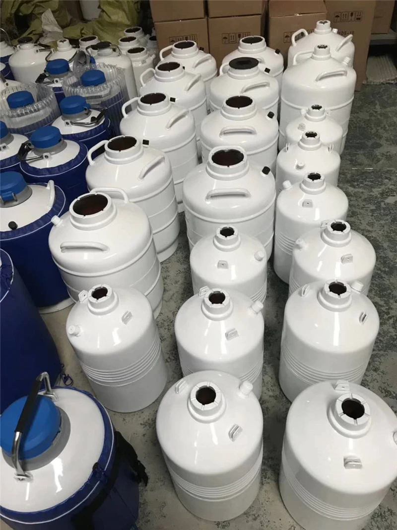 กระป๋องเก็บ10L 15L ไนโตรเจนเหลว35L 6L 2L ทำจากอลูมิเนียมการบินพร้อมเคสป้องกัน