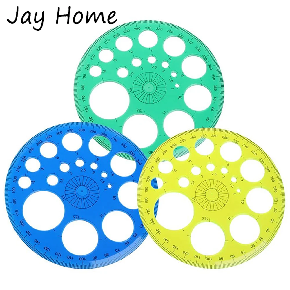 1pc 360 Degrees Protractor Template Circle Ruler Home Patchwork Round Ruler Sewing Measure Ruler DIY Crafts Sewing Accessories