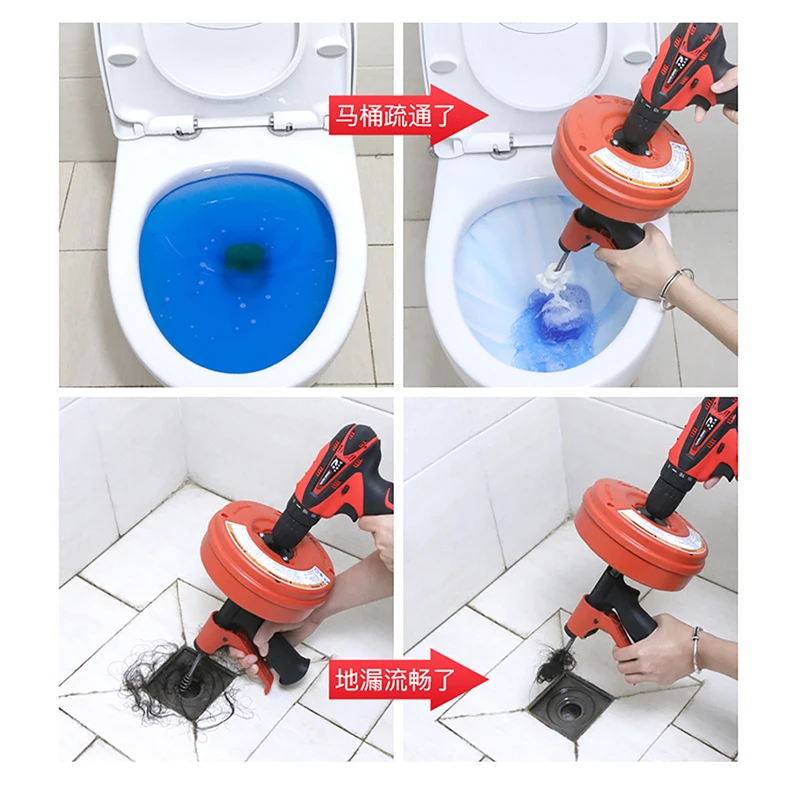Imagem -06 - Tubo de Dragagem Ferramenta de Bloqueio de Água para Banheiro Banheira Dreno Encanamento Home Sink Tube Pia Cleaner 7.5 m