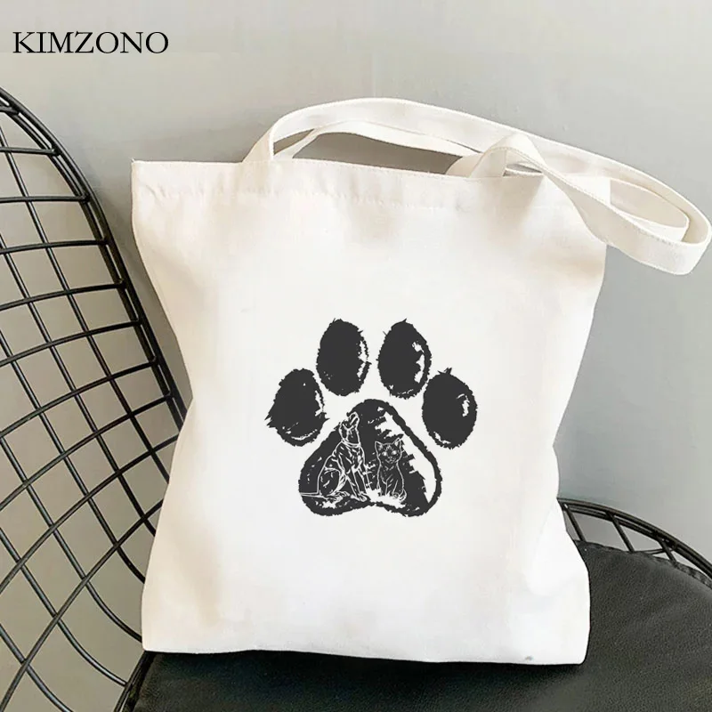 Torba na zakupy dla psa bolso eco canvas duża torba z rączkami wielokrotnego użytku torba wielorazowego użytku torba tote reciclaje grab