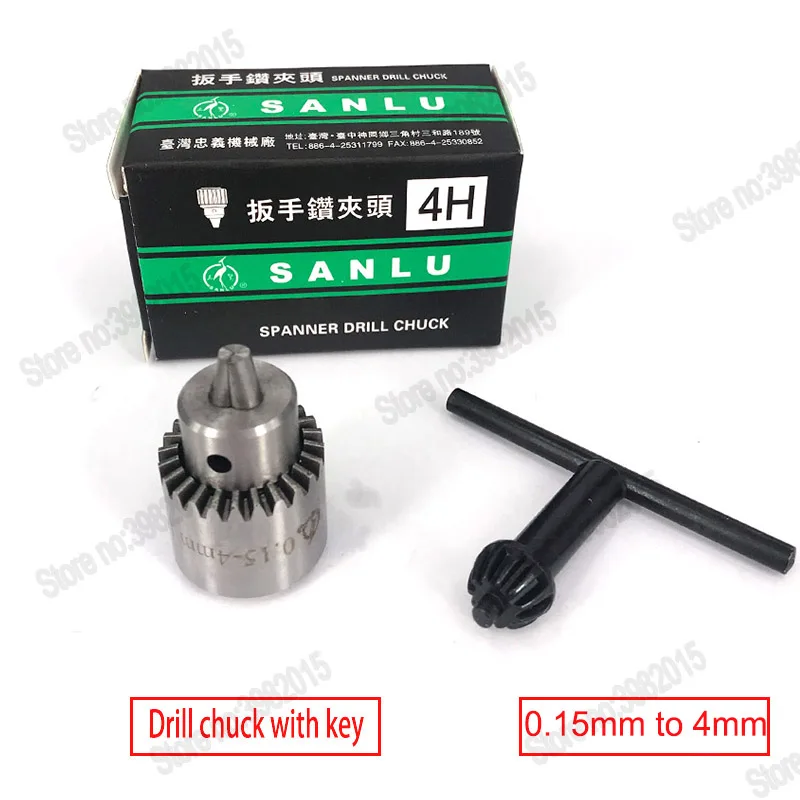 SANLU JTO Spanner Drill Chuck With Key 0.15mm to 4.0mm For Electrode Tube EDM Drilling Machine Tools