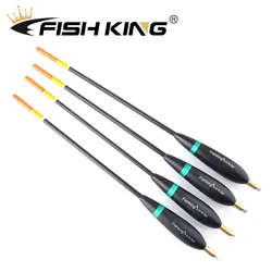 FISH KING Barguzinsky Fir Float Mixed Size Balsa Fishing Float Bobber Cork Vertical Buoy Carp Fishing Tackle 4Pcs/Pack