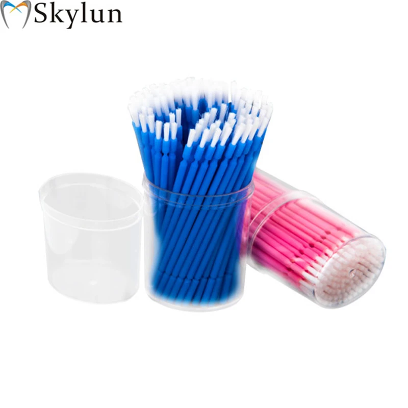 SKYLUN 200PCS Dental Disposable Micro Brush Dupont Bristle Teeth Whitening Accessory Flexible Head Dentist Product