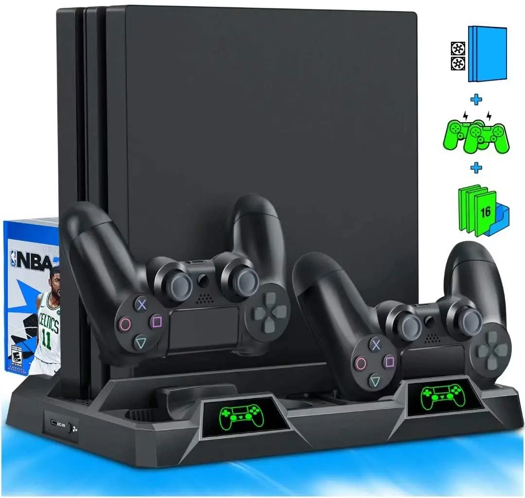 Вертикальная-подставка-для-консоли-playstation-4-контроллер-с-2-охлаждающими-вентиляторами-и-16-ячейками-для-игр-sony-playstation4