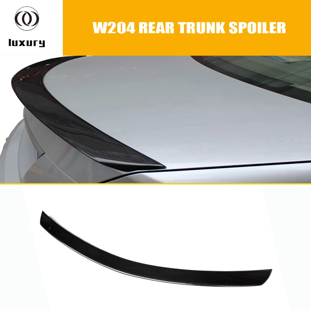 AMG Style Carbon Fiber Rear Wing Spoiler for Mercedes Benz W204 C180 C200 C250 C300 C350 C63 AMG Sedan 4 Door 2007 - 2013