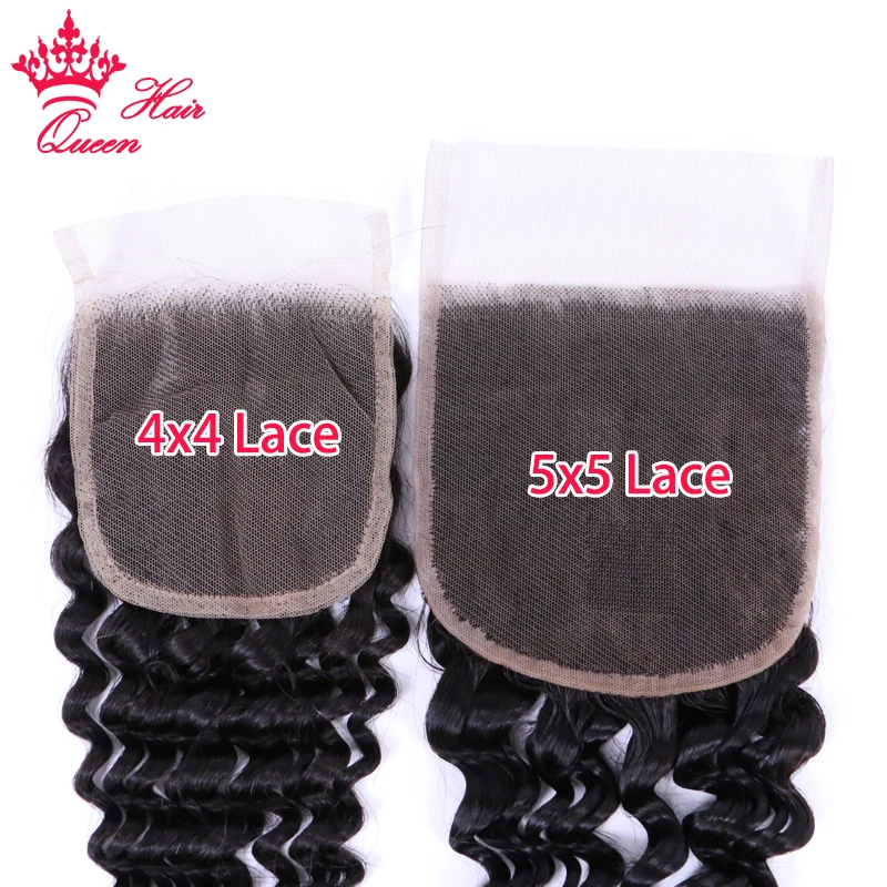 5x5 4x4 Lace Closure Brazilian Deep Wave Hair 100% Human Raw Hair Natural Color Human Hair Deep Curly Weave Queen Hair Products