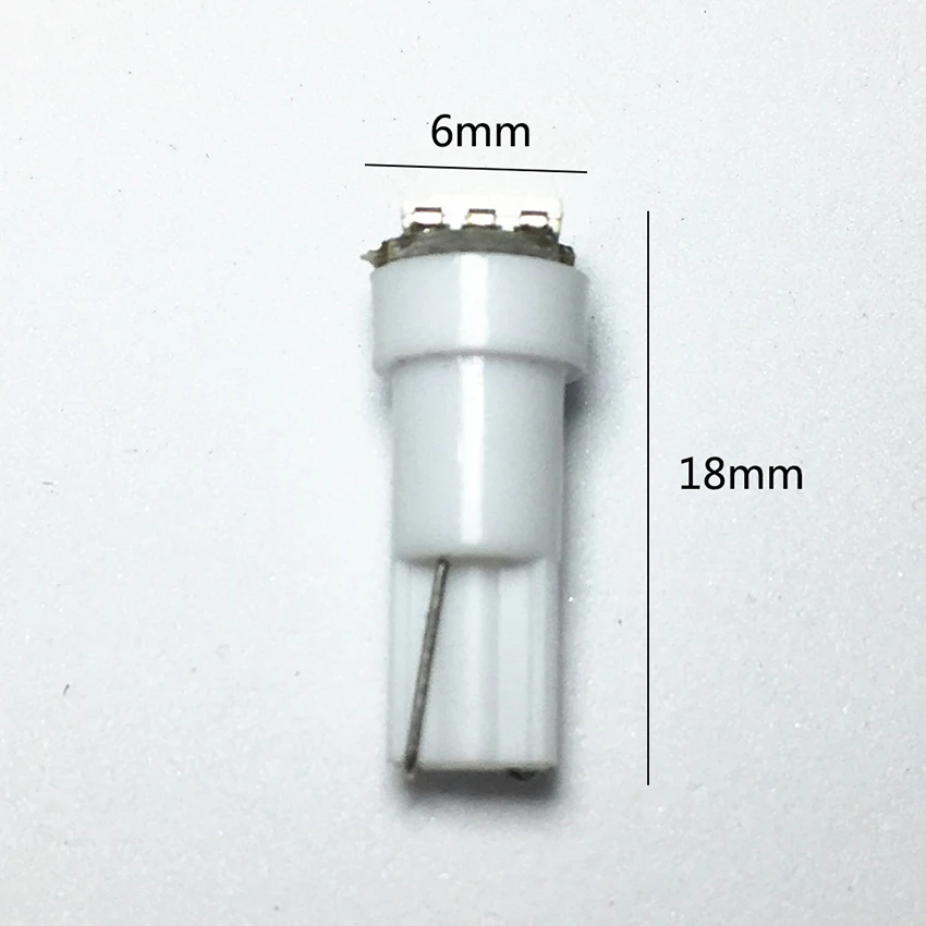 หลอดไฟ LED 5050 SMD T5 10ชิ้น/ล็อตหลอดไฟอะไหล่ T5หลอดไฟรถยนต์สำหรับป้ายทะเบียนภายในสีแดงสีขาวสีเขียวสีฟ้าสีเหลือง