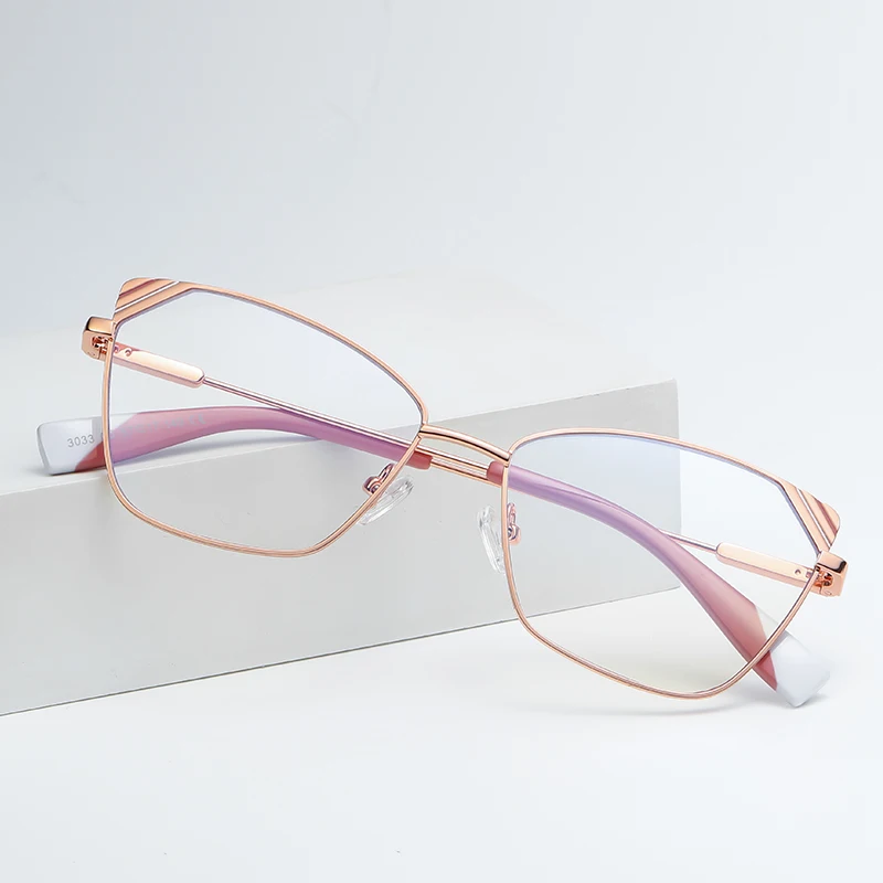 

2022 New Hot Women Glasses Frame Fashion Stylish Female Optical Eyeglasses Prescription Eyewear Full Rim Cat Eye Alloy Spectacle