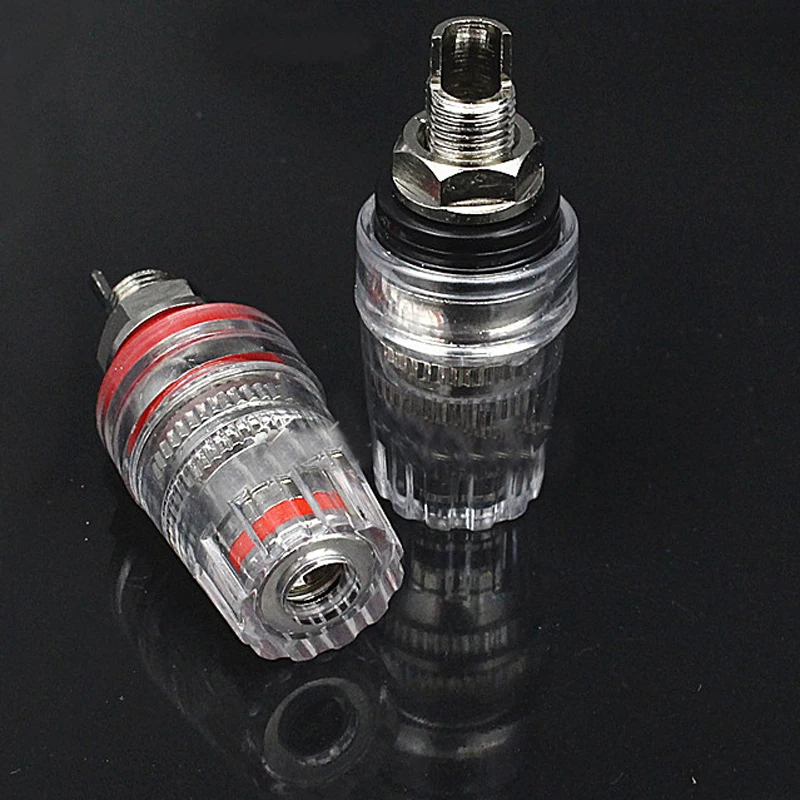 Free shipping 4pcs Rhodium plated Hi-End Amplifier Speaker Terminal Binding Post