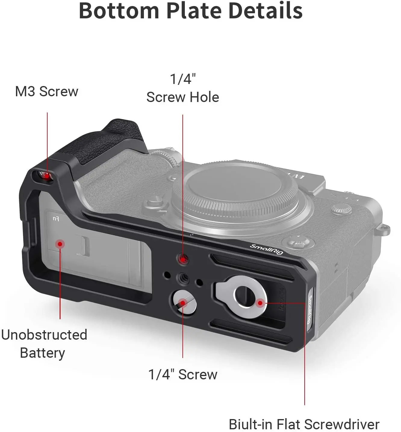 SmallRig for XT4 L-Shape Grip for FUJIFILM X-T4 Camera Feature Arca-Swiss Plate for Quick Release 2813